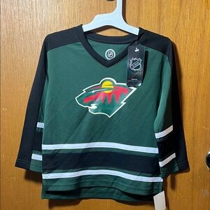 NHL MN Wild Green and Black Kids Jersey size 3T
